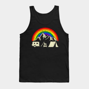 Th Lgbt Camping Rainbow Gay Flag Costume Tank Top